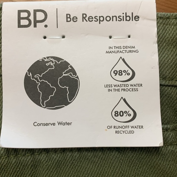 BR NWT Olive Green Mayfly Wash High rise Midweight Denim Shorts - Picture 4 of 9